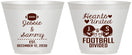 Custom Wedding 9 oz Wine Frosted Cups - Hearts United Football | 395