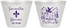 Custom Wedding 9 oz Wine Frosted Cups - Mardi Gras | 398