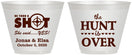 Custom Wedding 9 oz Wine Frosted Cups - The Hunt Is Over | 400