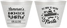 Custom Bachelor Party 9 oz Wine Frosted Cups - Siesta Fiesta Mexican | 40000