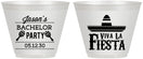 Custom Bachelor Party 9 oz Wine Frosted Cups - Viva La Fiesta Mexican | 40001