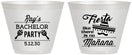 Custom Bachelor Party 9 oz Wine Frosted Cups - Fiesta No Manana | 40002