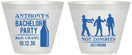 Custom Bachelor Party 9 oz Wine Frosted Cups - Bar Crawl | 40010