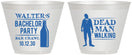 Custom Bachelor Party 9 oz Wine Frosted Cups - Dead Man Walking | 40011