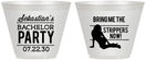 Custom Bachelor Party 9 oz Wine Frosted Cups - Strip Club | 40017