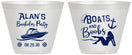 Custom Bachelor Party 9 oz Wine Frosted Cups - Nautical Boats | 40021