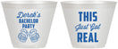 Custom Bachelor Party 9 oz Wine Frosted Cups - Just Got Real | 40024