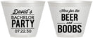 Custom Bachelor Party 9 oz Wine Frosted Cups - Beer And Boobs | 40027