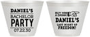 Custom Bachelor Party 9 oz Wine Frosted Cups - Last Night Of Freedom | 40029
