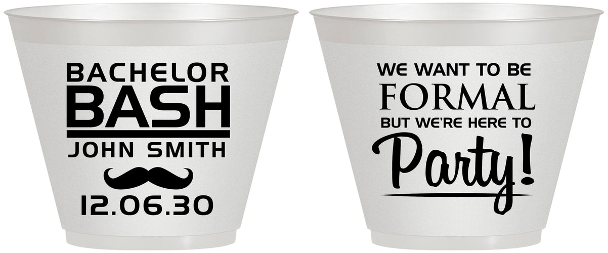 Custom Bachelor Party 9 oz Wine Frosted Cups - Formal | 40030