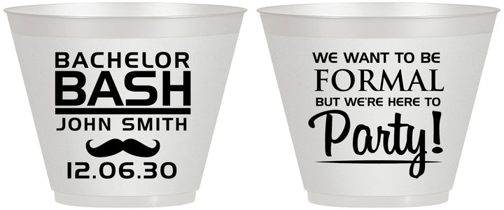 Custom Bachelor Party 9 oz Wine Frosted Cups - Formal | 40030
