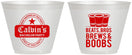 Custom Bachelor Party 9 oz Wine Frosted Cups - Brews And Boobs | 40031