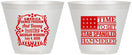 Custom Bachelor Party 9 oz Wine Frosted Cups - Star Spangled Hammered | 40032