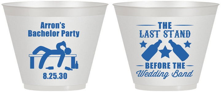 Custom Bachelor Party 9 oz Wine Frosted Cups - The Last Stand | 40035