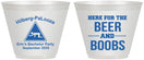 Custom Bachelor Party 9 oz Wine Frosted Cups - Beer And Boobs | 40040