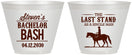 Custom Bachelor Party 9 oz Wine Frosted Cups - The Last Stand | 40050