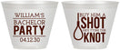 Custom Bachelor Party 9 oz Wine Frosted Cups - Buy Him A Shot | 40051