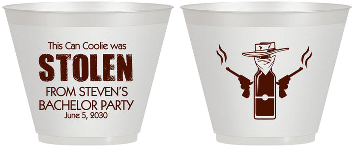 Custom Bachelor Party 9 oz Wine Frosted Cups - Stolen | 40053