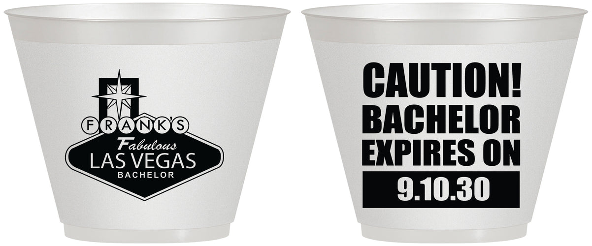 Custom Bachelor Party 9 oz Wine Frosted Cups - Las Vegas | 40056
