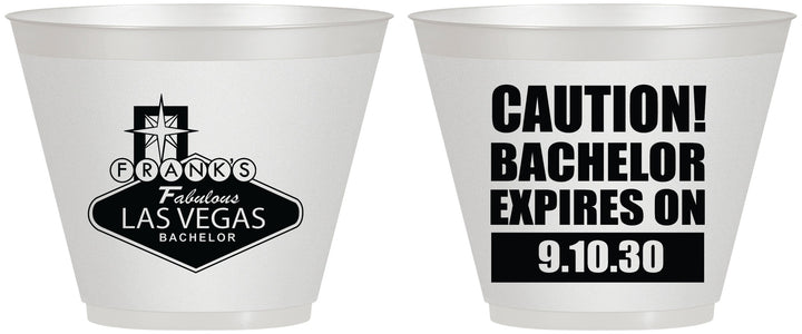 Custom Bachelor Party 9 oz Wine Frosted Cups - Las Vegas | 40056