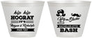 Custom Bachelor Party 9 oz Wine Frosted Cups - Wig Or Stache | 40058