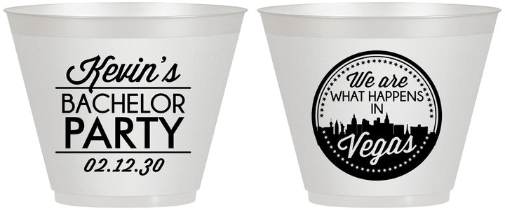 Custom Bachelor Party 9 oz Wine Frosted Cups - Last Vegas | 40060