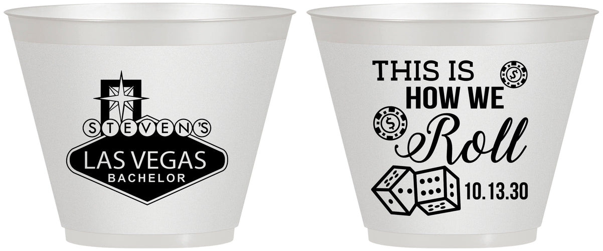 Custom Bachelor Party 9 oz Wine Frosted Cups - Last Vegas | 40061
