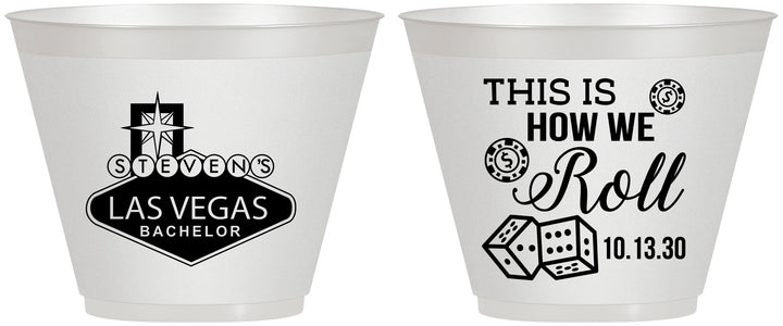 Custom Bachelor Party 9 oz Wine Frosted Cups - Last Vegas | 40061