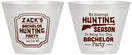 Custom Bachelor Party 9 oz Wine Frosted Cups - Hunting Season | 40063