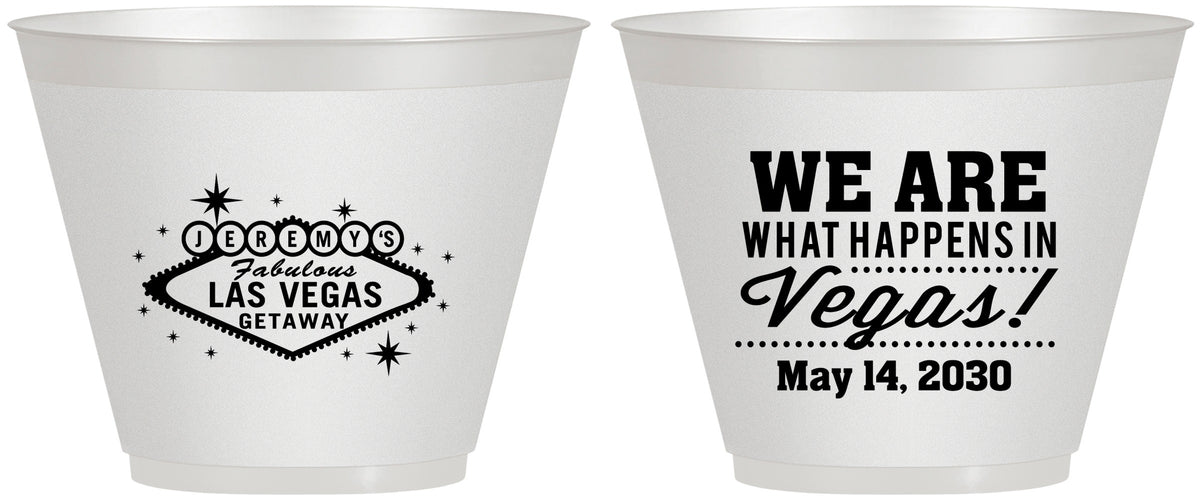 Custom Bachelor Party 9 oz Wine Frosted Cups - Las Vegas | 40066