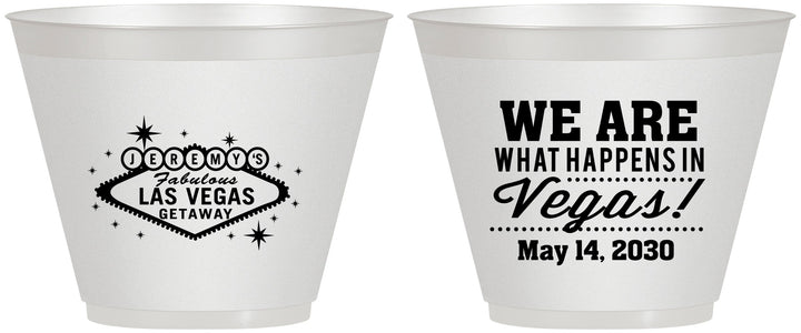 Custom Bachelor Party 9 oz Wine Frosted Cups - Las Vegas | 40066
