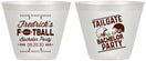 Custom Bachelor Party 9 oz Wine Frosted Cups - Football | 40067