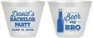Custom Bachelor Party 9 oz Wine Frosted Cups - Beer Me Bro | 40071