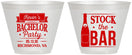 Custom Bachelor Party 9 oz Wine Frosted Cups - Stock The Bar | 40073