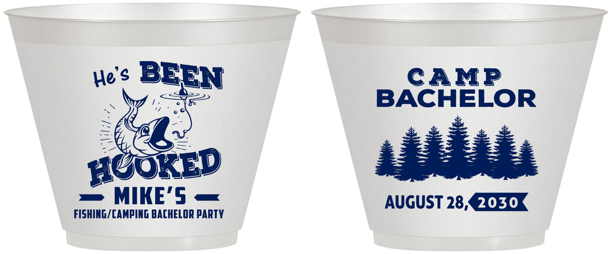 Custom Bachelor Party 9 oz Wine Frosted Cups - Fishing | 40080