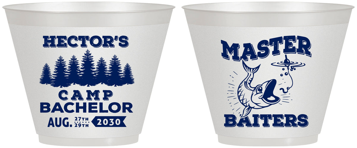 Custom Bachelor Party 9 oz Wine Frosted Cups - Fishing | 40081