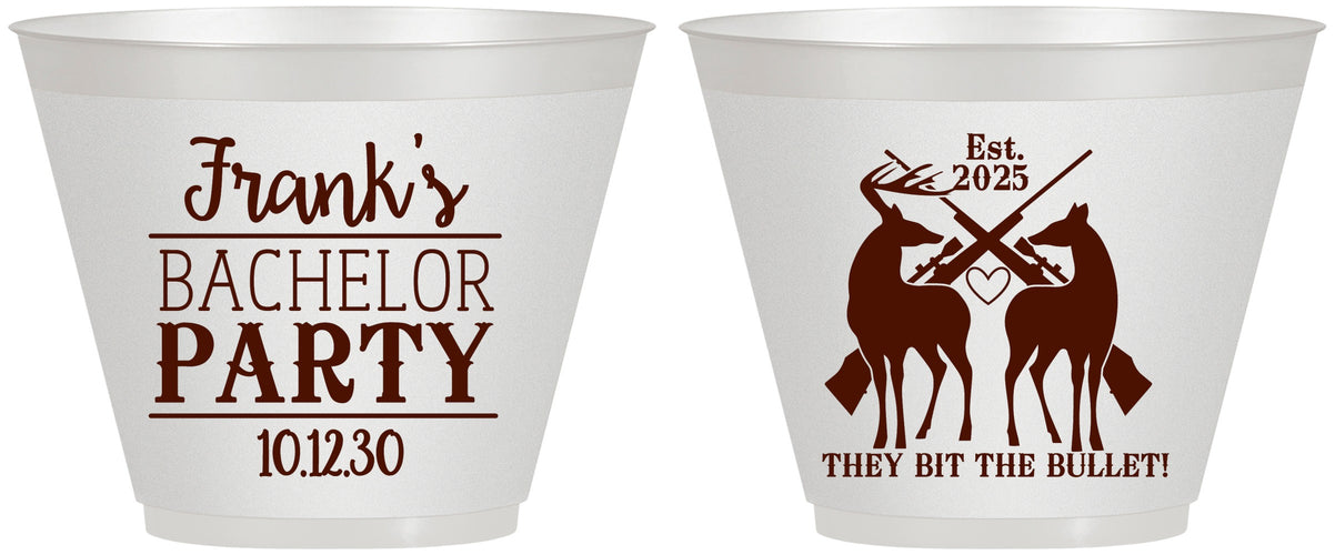 Custom Bachelor Party 9 oz Wine Frosted Cups - Hunting | 40083