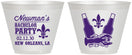 Custom Bachelor Party 9 oz Wine Frosted Cups - Mardi Gras | 40085