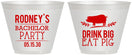 Custom Bachelor Party 9 oz Wine Frosted Cups - Bbq | 40088