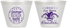 Custom Bachelor Party 9 oz Wine Frosted Cups - Mardi Gras | 40090