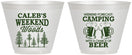 Custom Bachelor Party 9 oz Wine Frosted Cups - Camping | 40091