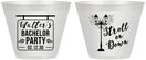Custom Bachelor Party 9 oz Wine Frosted Cups - Mardi Gras | 40092