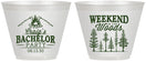 Custom Bachelor Party 9 oz Wine Frosted Cups - Camping | 40093