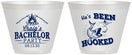 Custom Bachelor Party 9 oz Wine Frosted Cups - Fishing Hooked | 40096