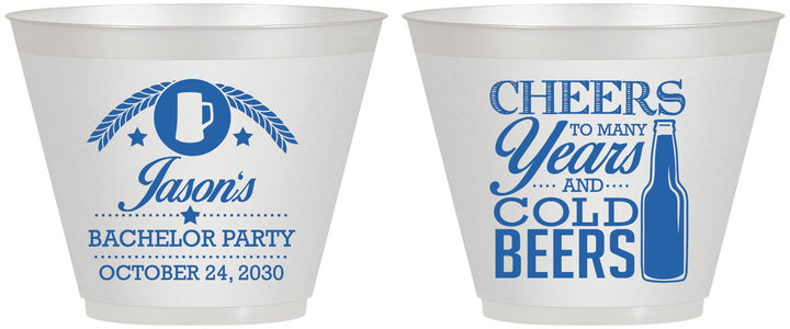 Custom Bachelor Party 9 oz Wine Frosted Cups - Cheers | 40097