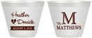 Custom Wedding 9 oz Wine Frosted Cups - Monogram | 402