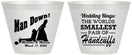 Custom Wedding 9 oz Wine Frosted Cups - Man Down | 407