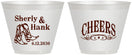 Custom Wedding 9 oz Wine Frosted Cups - Cheers Cowboy | 411