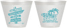 Custom Wedding 9 oz Wine Frosted Cups - Sun Sand Drink In My Hand | 416