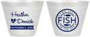 Custom Wedding 9 oz Wine Frosted Cups - Two Less Fish In The Sea | 420